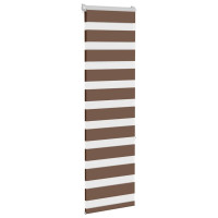 Produktbild för Rullgardin zebra brun 50x150 cm tyg bredd 45,9 cm polyester