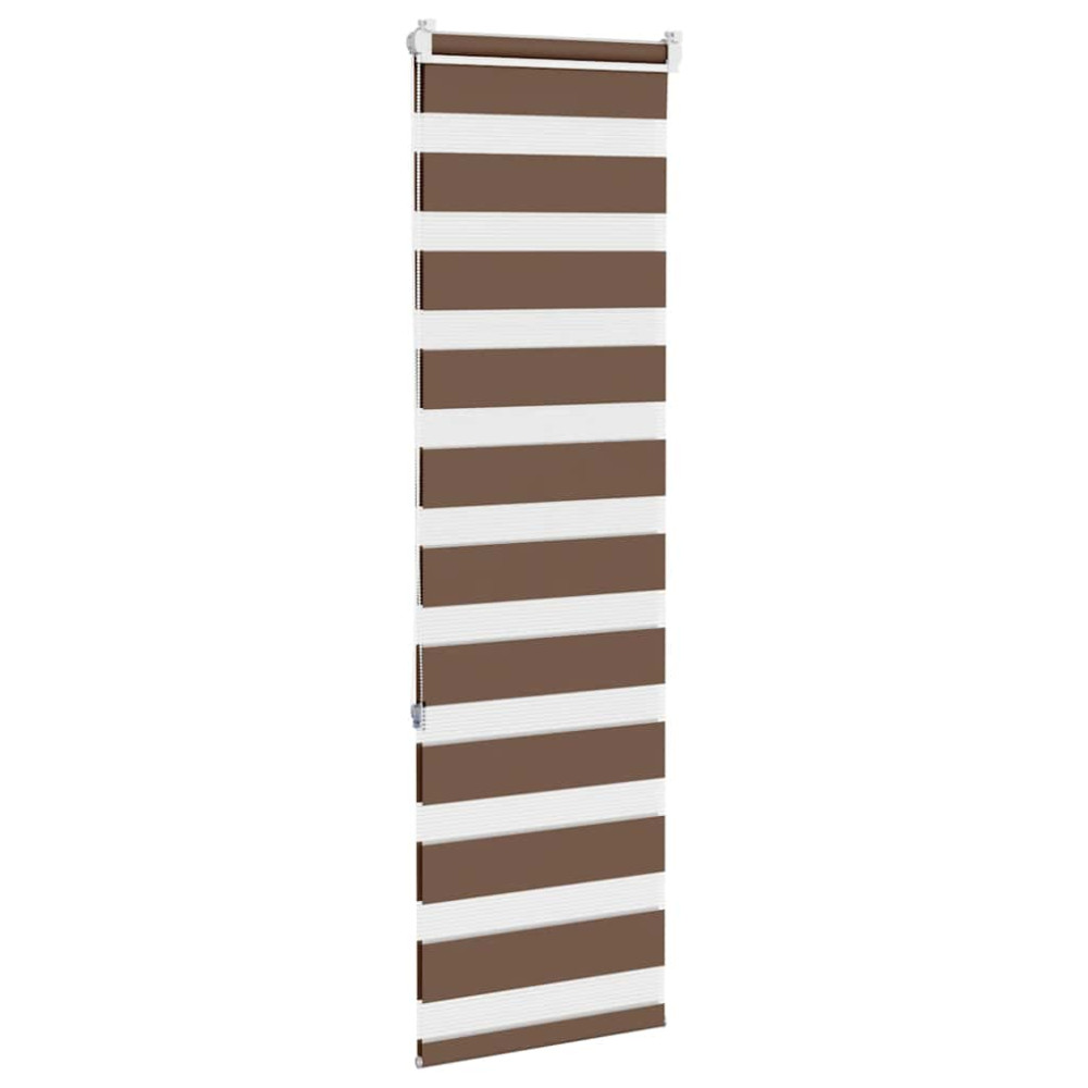 Produktbild för Rullgardin zebra brun 50x150 cm tyg bredd 45,9 cm polyester