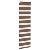 Produktbild för Rullgardin zebra brun 50x150 cm tyg bredd 45,9 cm polyester