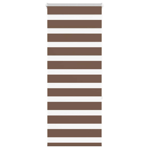 vidaXL Rullgardin zebra brun 55x150 cm tyg bredd 50,9 cm polyester