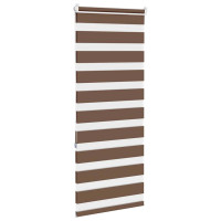 Produktbild för Rullgardin zebra brun 55x150 cm tyg bredd 50,9 cm polyester