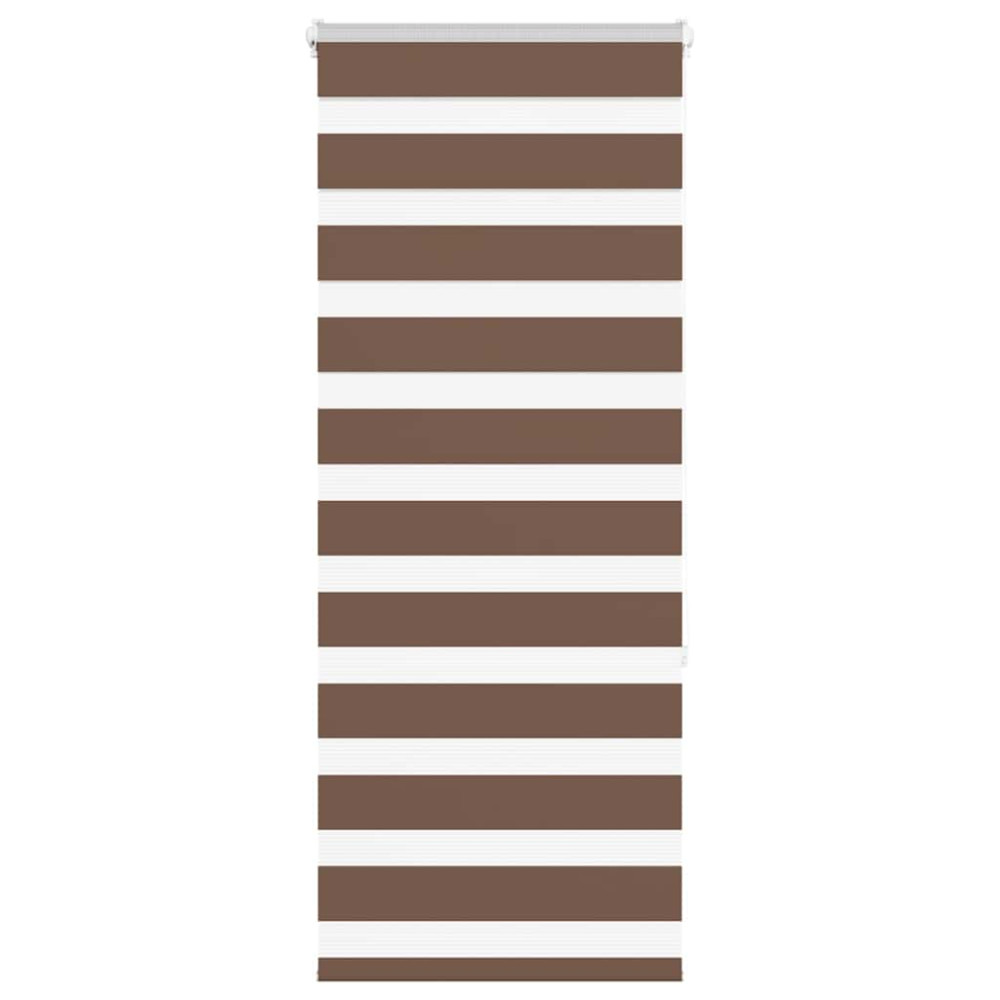 Produktbild för Rullgardin zebra brun 60x150 cm tyg bredd 55,9 cm polyester
