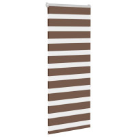 Produktbild för Rullgardin zebra brun 60x150 cm tyg bredd 55,9 cm polyester