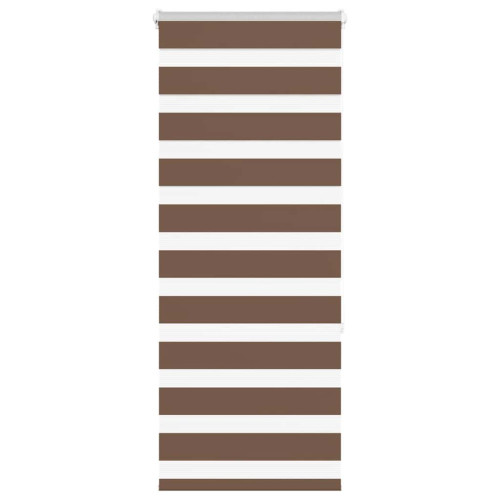 vidaXL Rullgardin zebra brun 65x150 cm tyg bredd 60,9 cm polyester