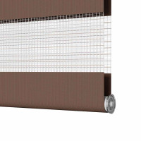 Produktbild för Rullgardin zebra brun 65x150 cm tyg bredd 60,9 cm polyester