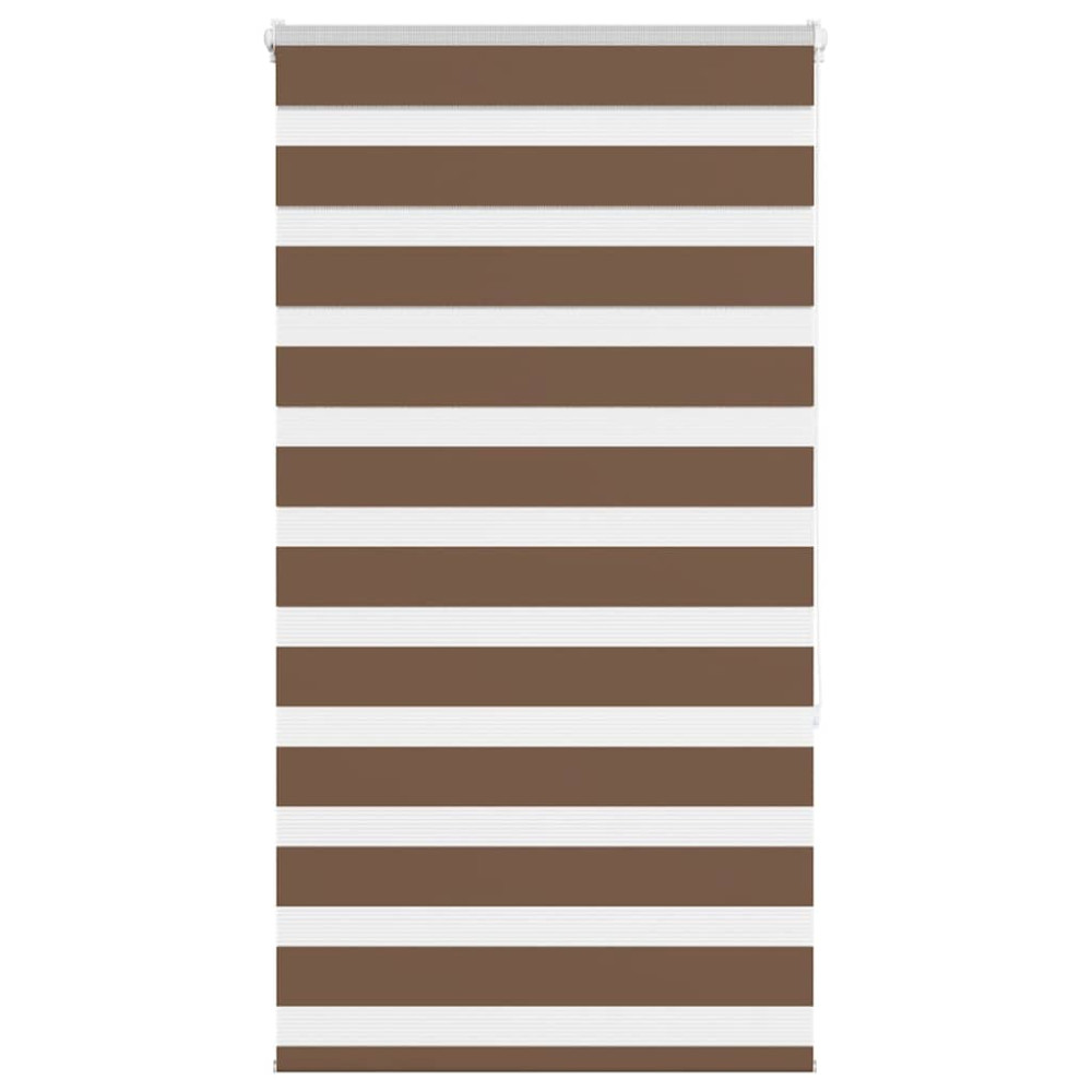 Produktbild för Rullgardin zebra brun 70x150 cm tyg bredd 65,9 cm polyester
