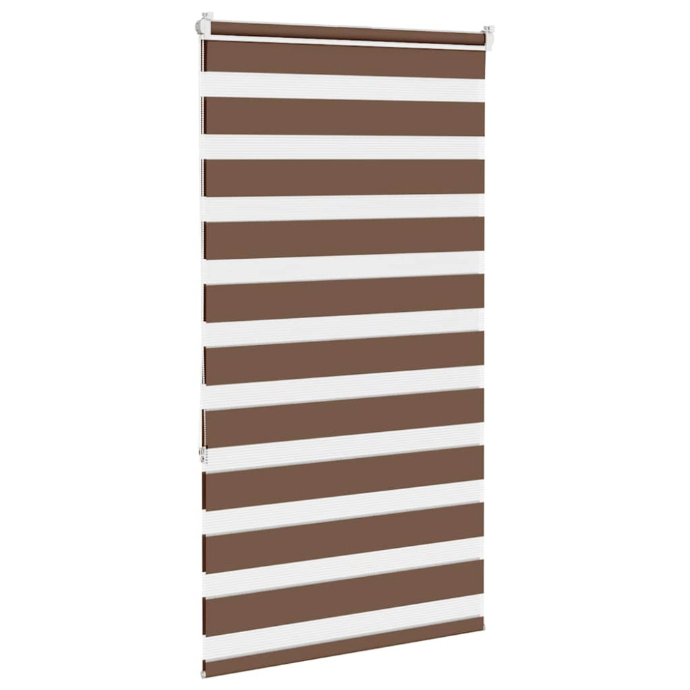 Produktbild för Rullgardin zebra brun 70x150 cm tyg bredd 65,9 cm polyester