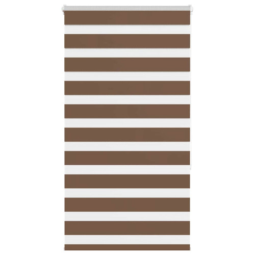 vidaXL Rullgardin zebra brun 75x150 cm tyg bredd 70,9 cm polyester