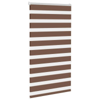 Produktbild för Rullgardin zebra brun 75x150 cm tyg bredd 70,9 cm polyester
