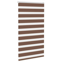 Produktbild för Rullgardin zebra brun 80x150 cm tyg bredd 75,9 cm polyester