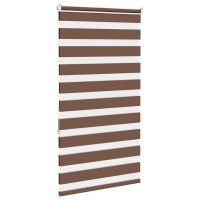 Produktbild för Rullgardin zebra brun 80x150 cm tyg bredd 75,9 cm polyester