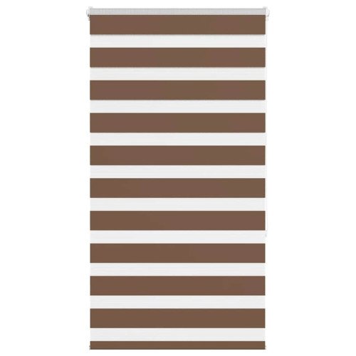 vidaXL Rullgardin zebra brun 85x150 cm tyg bredd 80,9 cm polyester