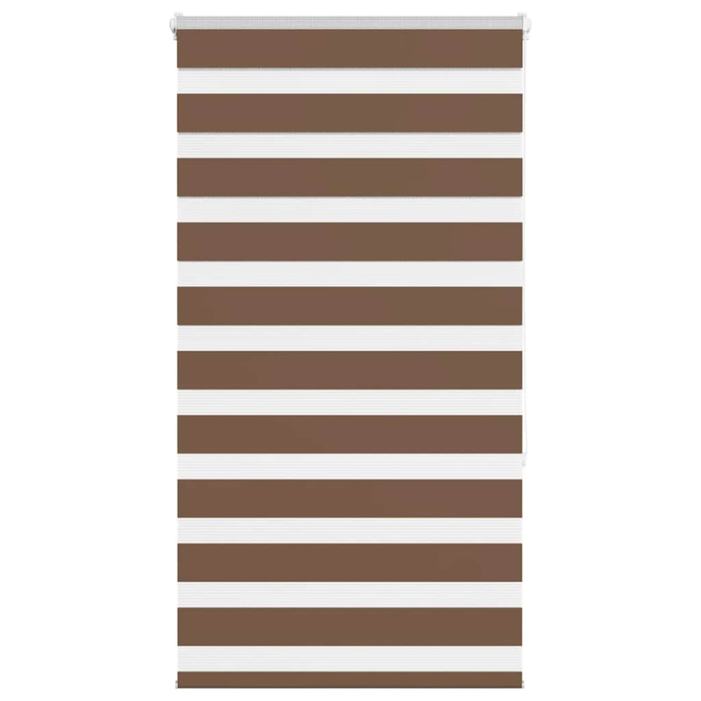 Produktbild för Rullgardin zebra brun 90x150 cm tyg bredd 85,9 cm polyester