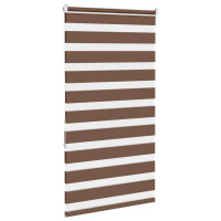 Produktbild för Rullgardin zebra brun 90x150 cm tyg bredd 85,9 cm polyester
