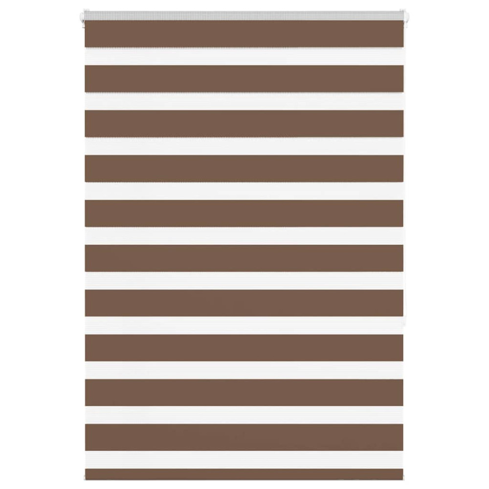 Produktbild för Rullgardin zebra brun 95x150 cm tyg bredd 90,9 cm polyester