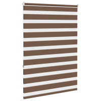 Produktbild för Rullgardin zebra brun 95x150 cm tyg bredd 90,9 cm polyester