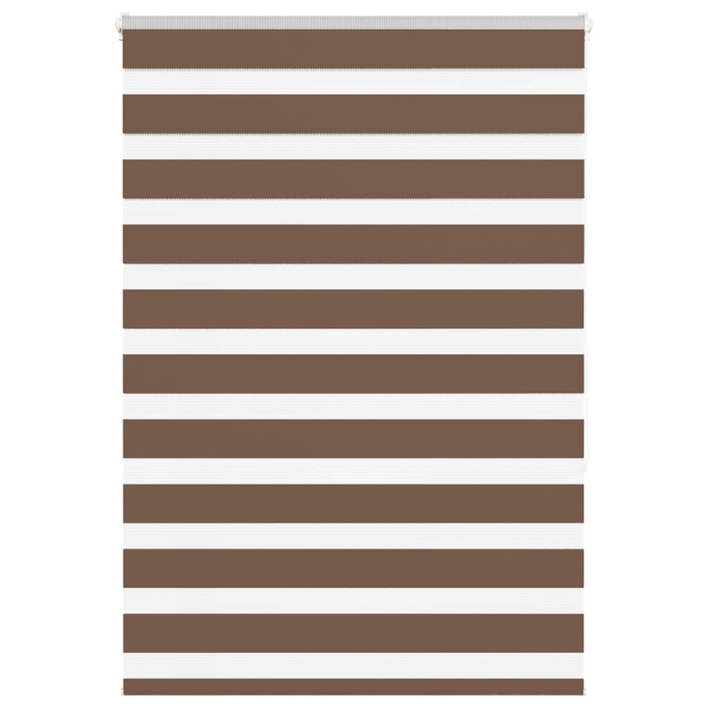 Produktbild för Rullgardin zebra brun 105x150 cm tyg bredd 100,9 cm polyester