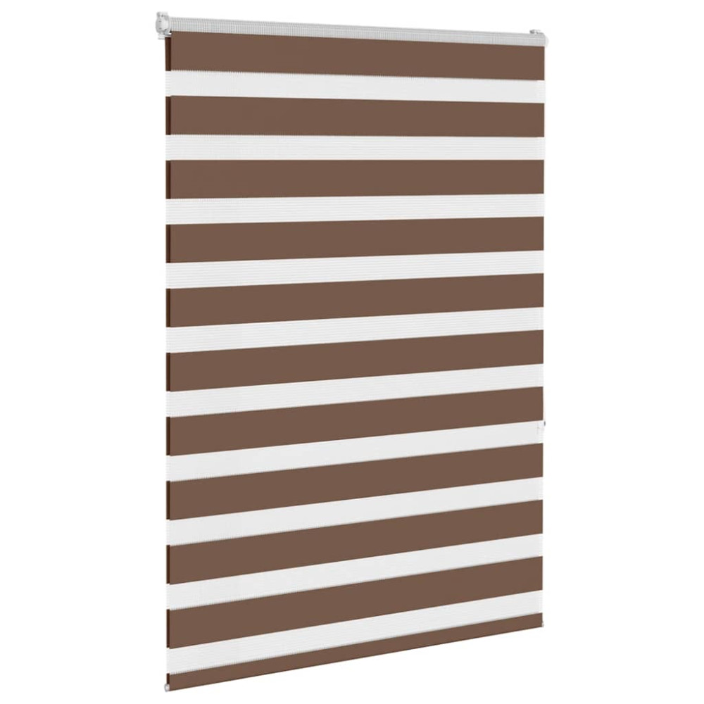 Produktbild för Rullgardin zebra brun 105x150 cm tyg bredd 100,9 cm polyester