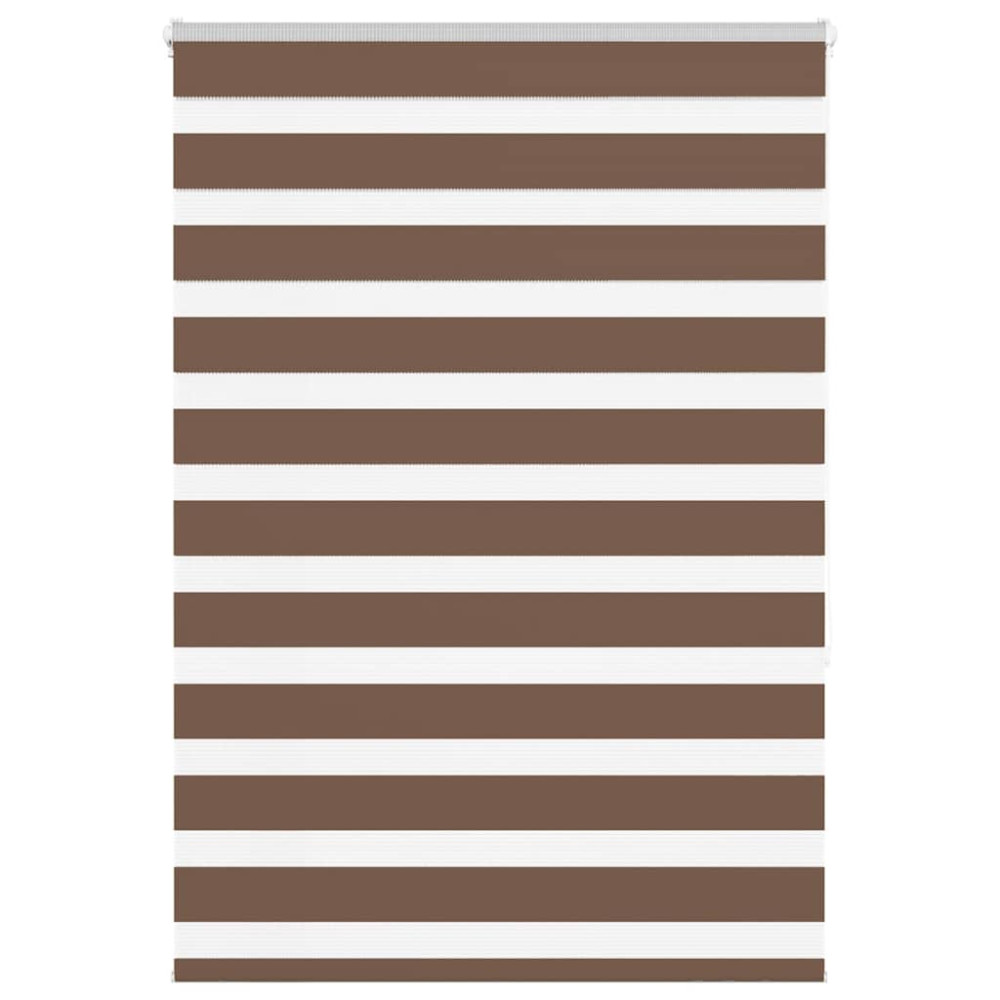Produktbild för Rullgardin zebra brun 110x150 cm tyg bredd 105,9 cm polyester