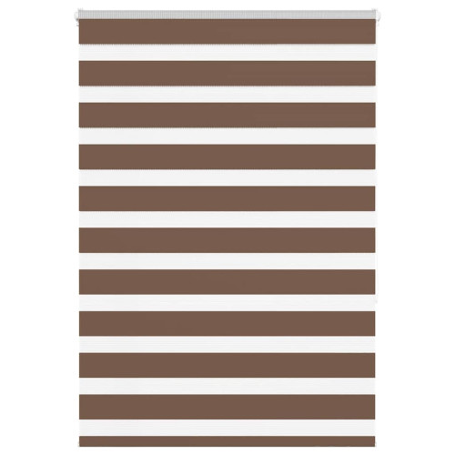 vidaXL Rullgardin zebra brun 110x150 cm tyg bredd 105,9 cm polyester