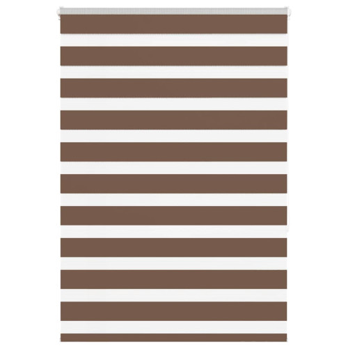 vidaXL Rullgardin zebra brun 115x150 cm tyg bredd 110,9 cm polyester