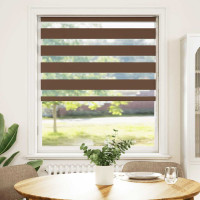 Produktbild för Rullgardin zebra brun 115x150 cm tyg bredd 110,9 cm polyester