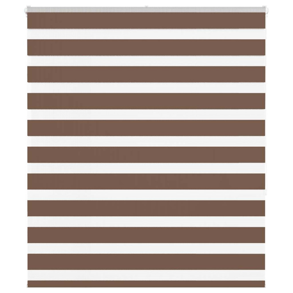 Produktbild för Rullgardin zebra brun 120x150 cm tyg bredd 115,9 cm polyester