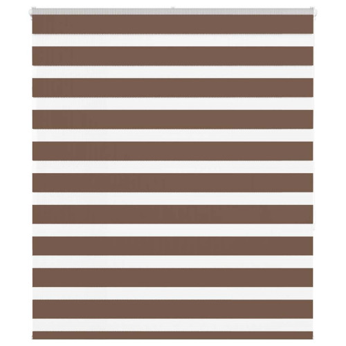 vidaXL Rullgardin zebra brun 120x150 cm tyg bredd 115,9 cm polyester