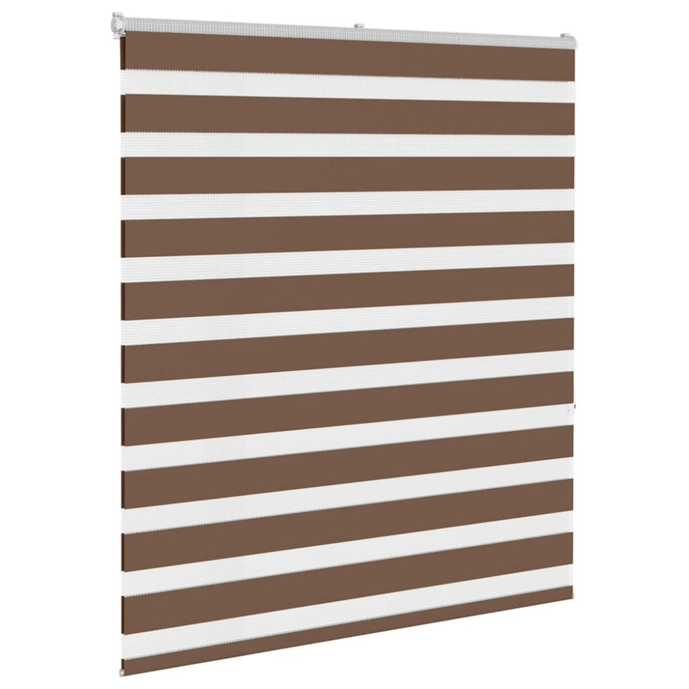 Produktbild för Rullgardin zebra brun 120x150 cm tyg bredd 115,9 cm polyester