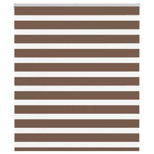vidaXL Rullgardin zebra brun 125x150 cm tyg bredd 120,9 cm polyester