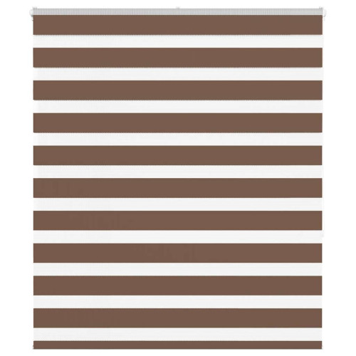 vidaXL Rullgardin zebra brun 130x150 cm tyg bredd 125,9 cm polyester