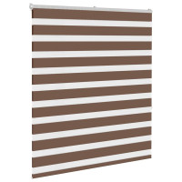 Produktbild för Rullgardin zebra brun 135x150 cm tyg bredd 130,9 cm polyester