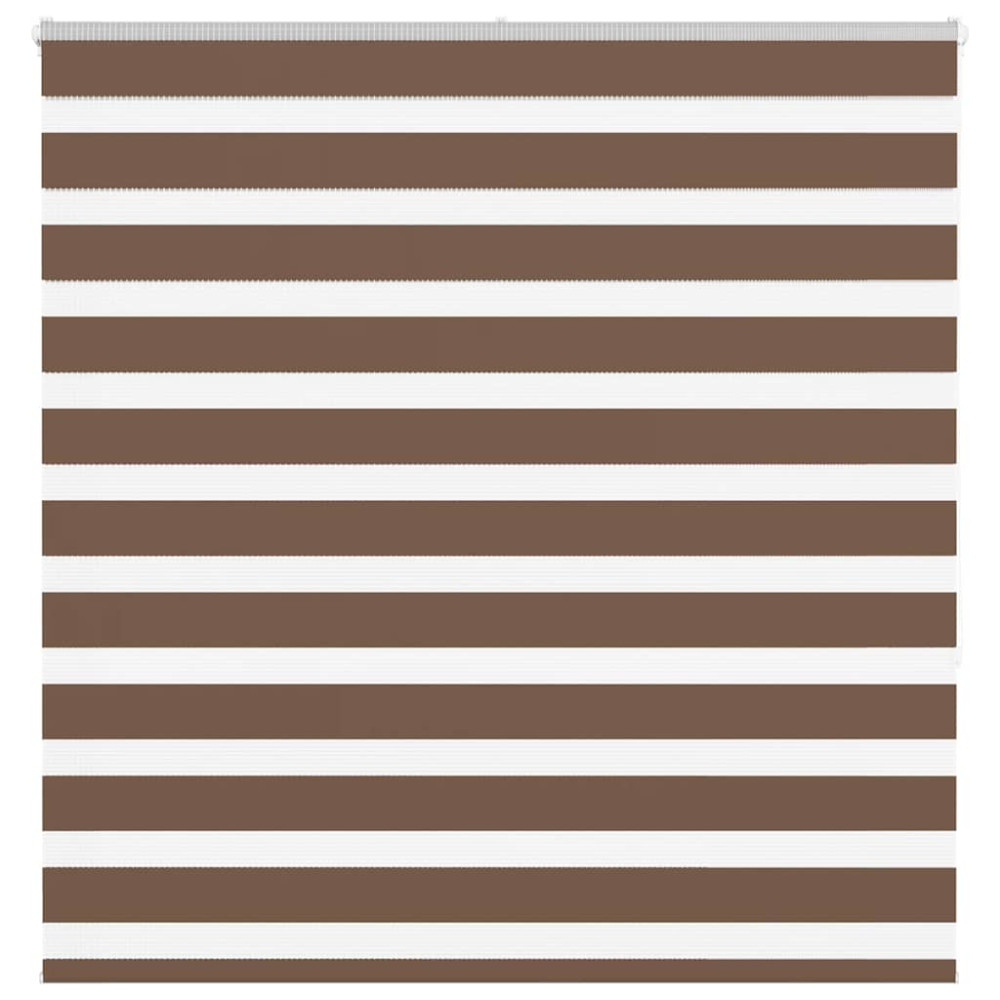 Produktbild för Rullgardin zebra brun 140x150 cm tyg bredd 135,9 cm polyester