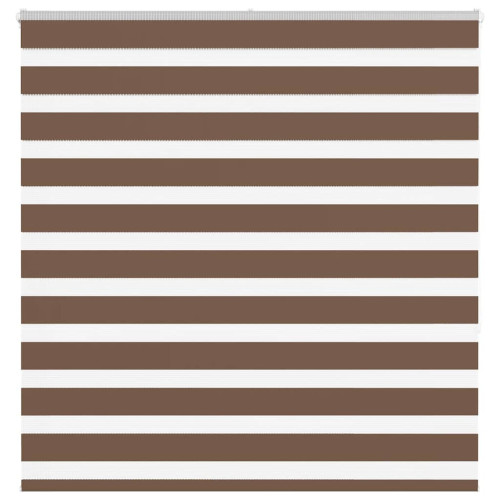 vidaXL Rullgardin zebra brun 140x150 cm tyg bredd 135,9 cm polyester