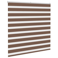 Produktbild för Rullgardin zebra brun 140x150 cm tyg bredd 135,9 cm polyester
