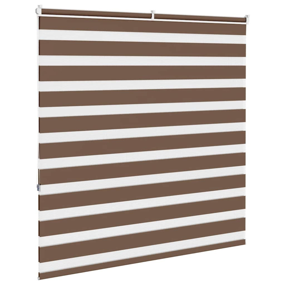 Produktbild för Rullgardin zebra brun 140x150 cm tyg bredd 135,9 cm polyester