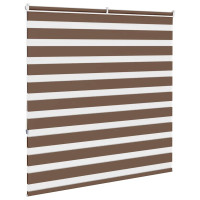 Produktbild för Rullgardin zebra brun 140x150 cm tyg bredd 135,9 cm polyester