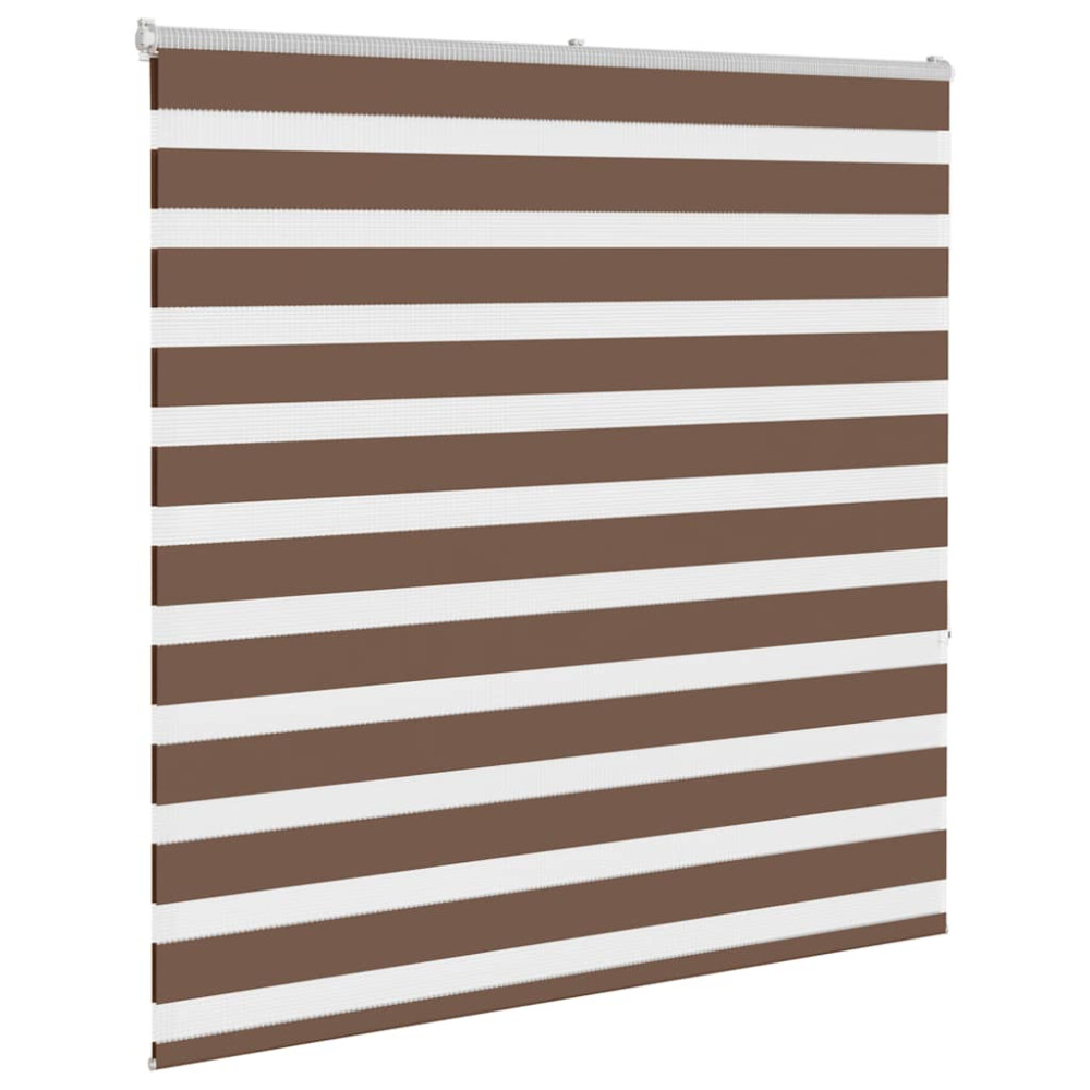 Produktbild för Rullgardin zebra brun 145x150 cm tyg bredd 140,9 cm polyester