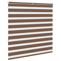 Produktbild för Rullgardin zebra brun 145x150 cm tyg bredd 140,9 cm polyester