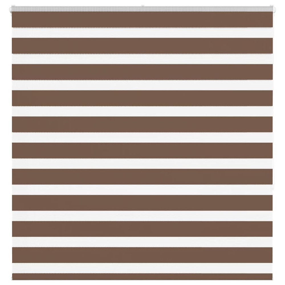 Produktbild för Rullgardin zebra brun 150x150 cm tyg bredd 145,9 cm polyester