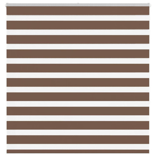vidaXL Rullgardin zebra brun 150x150 cm tyg bredd 145,9 cm polyester