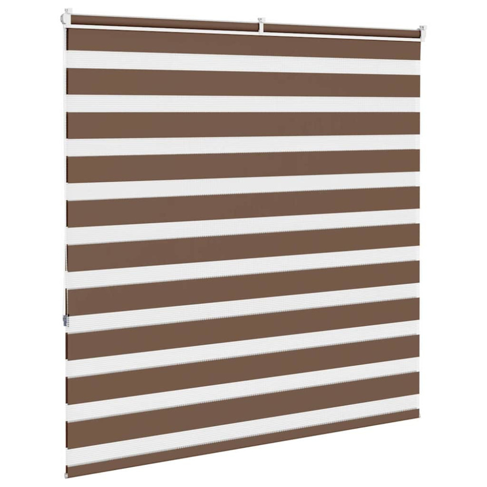 Produktbild för Rullgardin zebra brun 150x150 cm tyg bredd 145,9 cm polyester