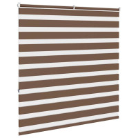 Produktbild för Rullgardin zebra brun 150x150 cm tyg bredd 145,9 cm polyester