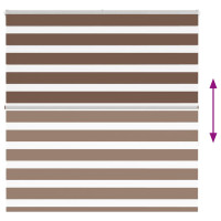 Produktbild för Rullgardin zebra brun 150x150 cm tyg bredd 145,9 cm polyester