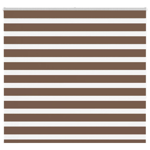 vidaXL Rullgardin zebra brun 155x150 cm tyg bredd 150,9 cm polyester