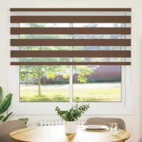Produktbild för Rullgardin zebra brun 155x150 cm tyg bredd 150,9 cm polyester