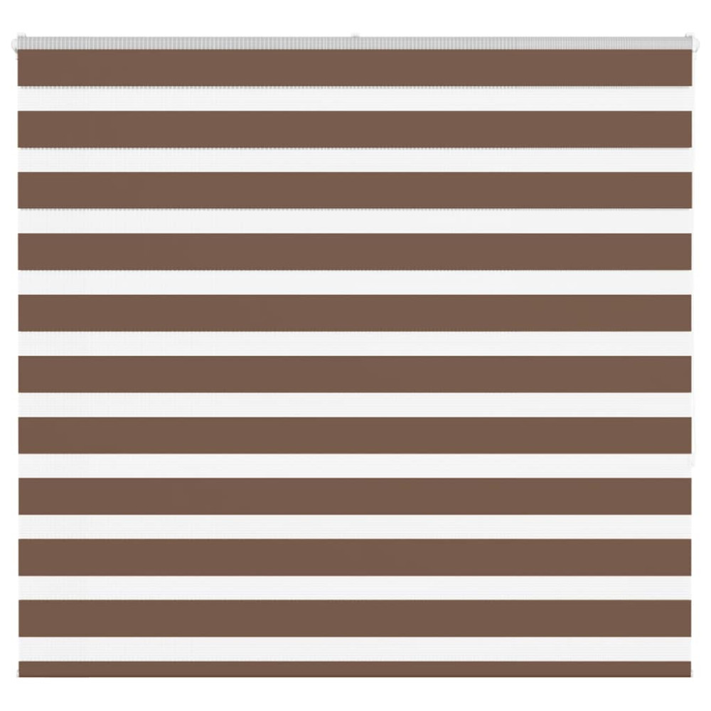 Produktbild för Rullgardin zebra brun 160x150 cm tyg bredd 155,9 cm polyester