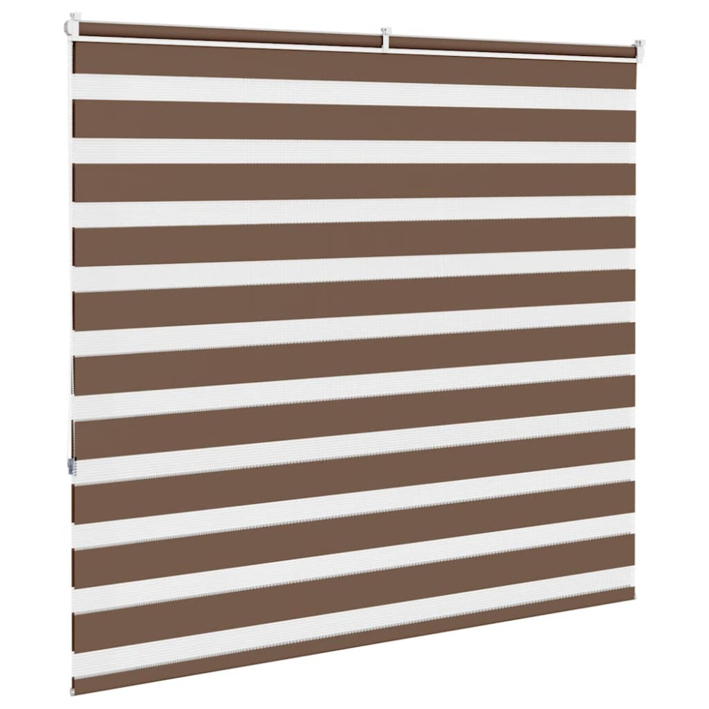 Produktbild för Rullgardin zebra brun 160x150 cm tyg bredd 155,9 cm polyester