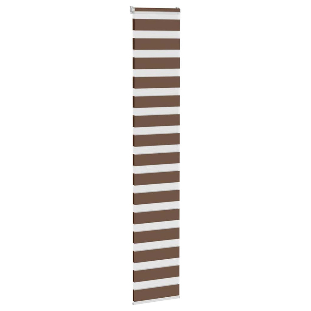Produktbild för Rullgardin zebra brun 40x200 cm tyg bredd 35,9 cm polyester