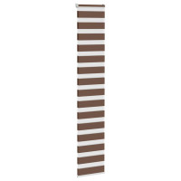 Produktbild för Rullgardin zebra brun 40x200 cm tyg bredd 35,9 cm polyester